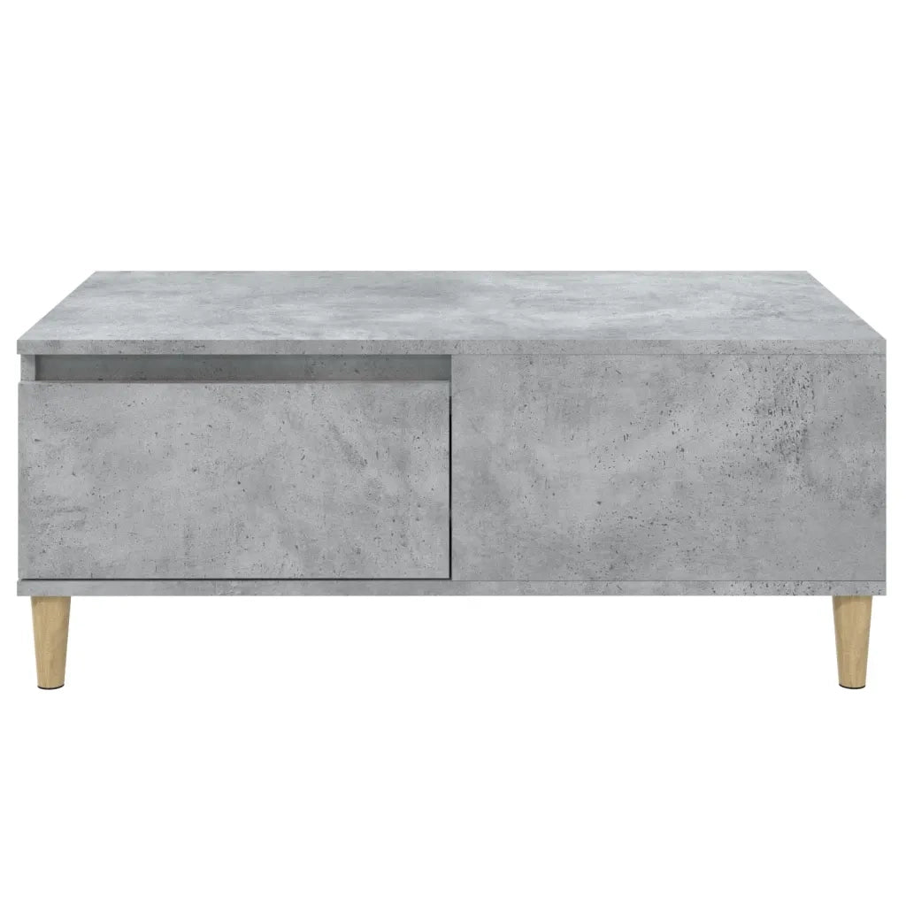 Tavolino Salotto-Tavolino da soggiorno-Tavolo Grigio Cemento 90x50x36,5 cm Legno Multistrato 699723