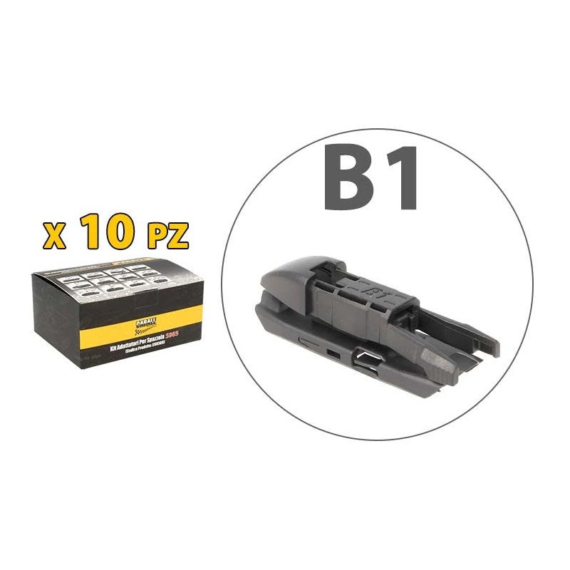 Kit 10 Attacchi B1 Per Spazzole Tergicristallo S985 Flat e T191 Ibrida