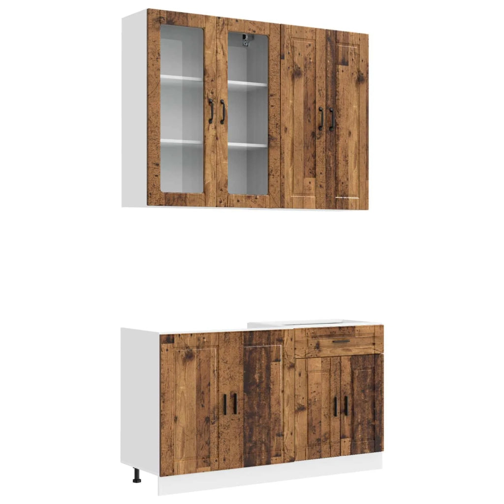 Unità Cucina PORTO 4 pcs Legno antico Legno ingegnerizzato 3438353