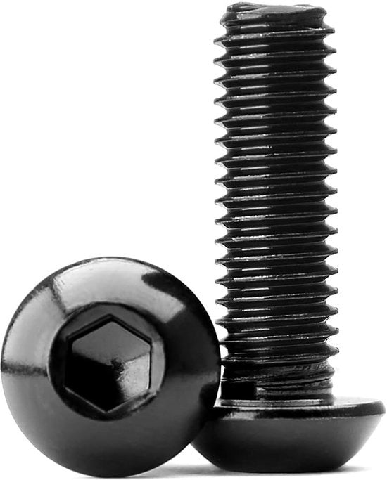 Viti M4 x 8 mm in Acciaio Inossidabile 304 - Nera Ossidata - Testa Interna - Viti a Fil di Ferro Completo - 100 pezzi - Viti