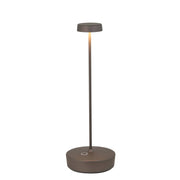 Lampada a led da tavolo Swap titanio opaco ricaricabile e dimmerabile con batteria fino a 12 ore