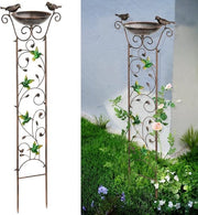 Vogliamo Badkom con rete per giardino per esterno vintage Vogliamo Badkom per piante rampicanti - fiori sostegno libero - contenitore metallico rimovibile (colibrì) vogliamo Badkom su base