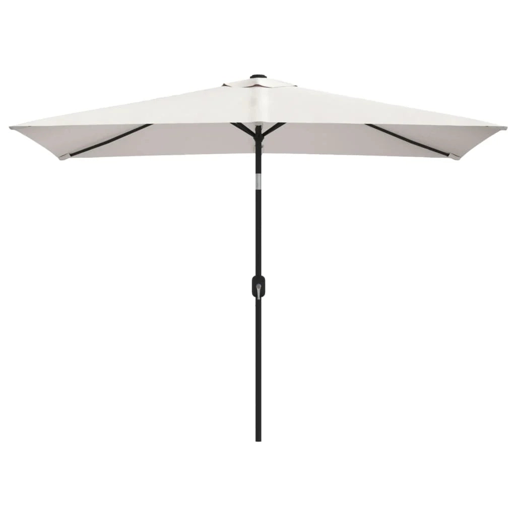 Ombrellone da giardino 200 x 300 cm rettangolare bianco sabbia 02_0008031