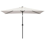 Ombrellone da giardino 200 x 300 cm rettangolare bianco sabbia 02_0008031
