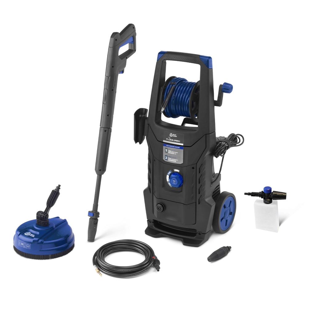 AR Blue Clean e-2 DUALSPEED D Idropulitrice ad Alta Pressione, per Auto ed Esterni Casa, con Doppia Velocità, Sonda Sturatubi e Lavapavimenti (2200 W, 160 bar, 460 l/h)