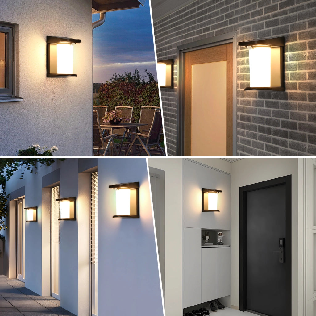 ZMH Lampada da Esterno con Sensore di Movimento 2 Pezzi Solare LED 2 Modalità 3000K Luce Calda per Giardino Scale