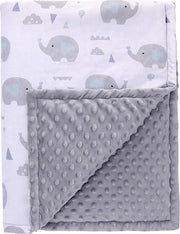 Deken per bambino per l'inverno, deken per neonato, deken per casa, deken con imbottitura per bambino con tessuto a tre strati di cotone, deken per divano, deken per bambino, regalo per il battesimo, 75 x 100 cm, elefante.