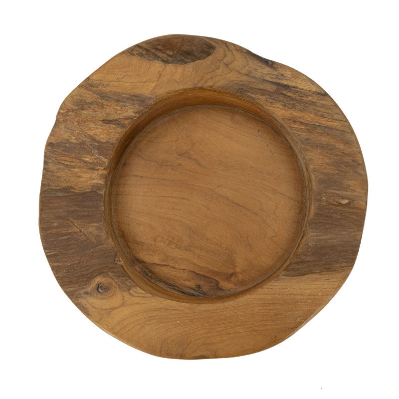 Set Tasche Erusi In Teak Ric. cm ø 20x6 (pezzi Unici - Non Ripiani In Serie)