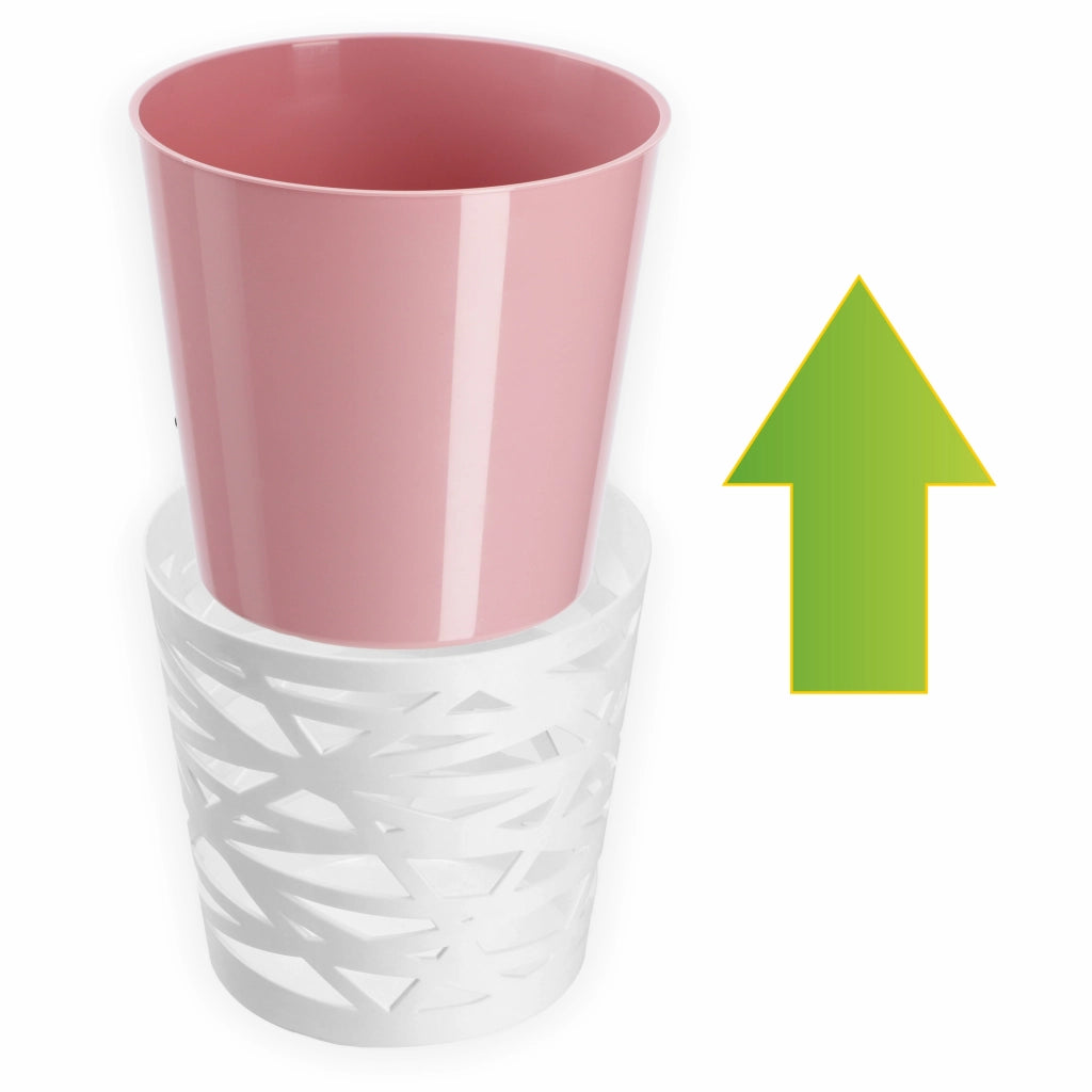 KADAX - Inserto in plastica per vaso di fiori e piante, 19 cm, rosa