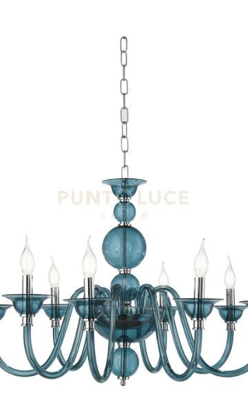 LAMPADARIO TEBE 6 LUCI OTTANIO E CROMO ATTACCO E14 D.70CM