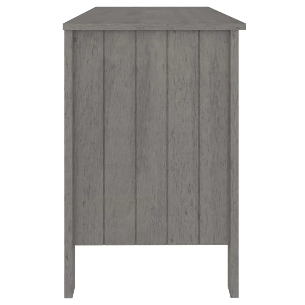 Scrivania HAMAR chiara postazione computer mobile studio 113 x 50 x 75 cm legno massello di pino grigio 02_0023853