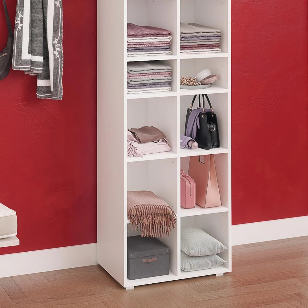 Scarpiera Paris, Bianco, 52.4 x 183.3 cm 22 scomparti