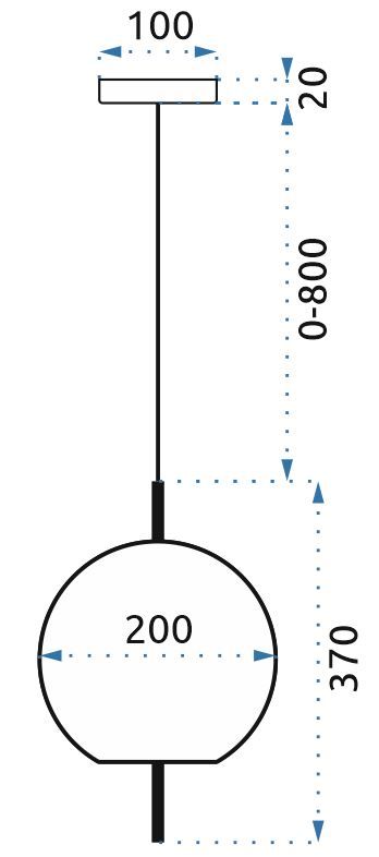 Lampada Da Soffitto Pensile Di Vetro Palla Bianco APP669-1CP