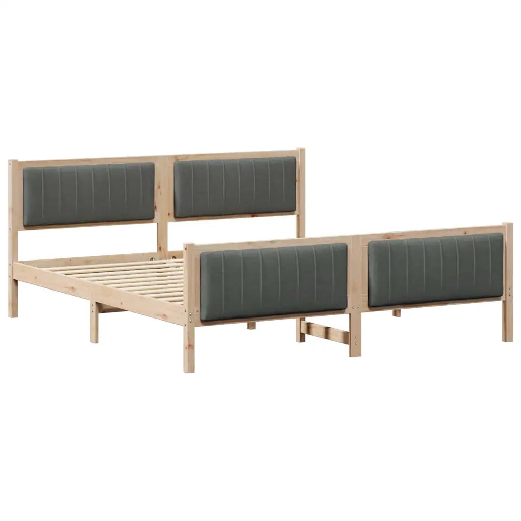 Struttura del Letto marrone e grigio scuro 180 x 200 cm 3394304
