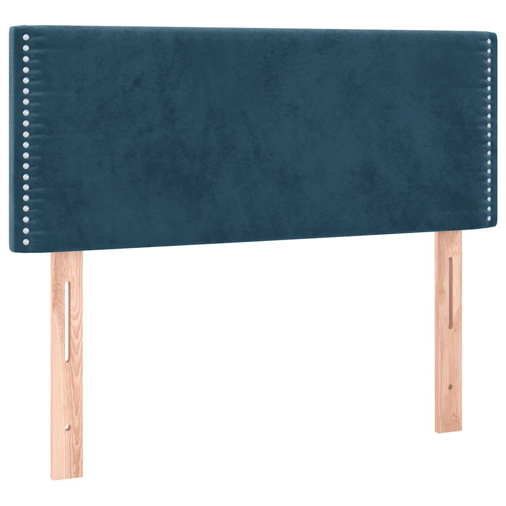 Letto singolo | Letto per adulti | Giroletto a Molle con Materasso Blu Scuro 100x200 cm in Velluto