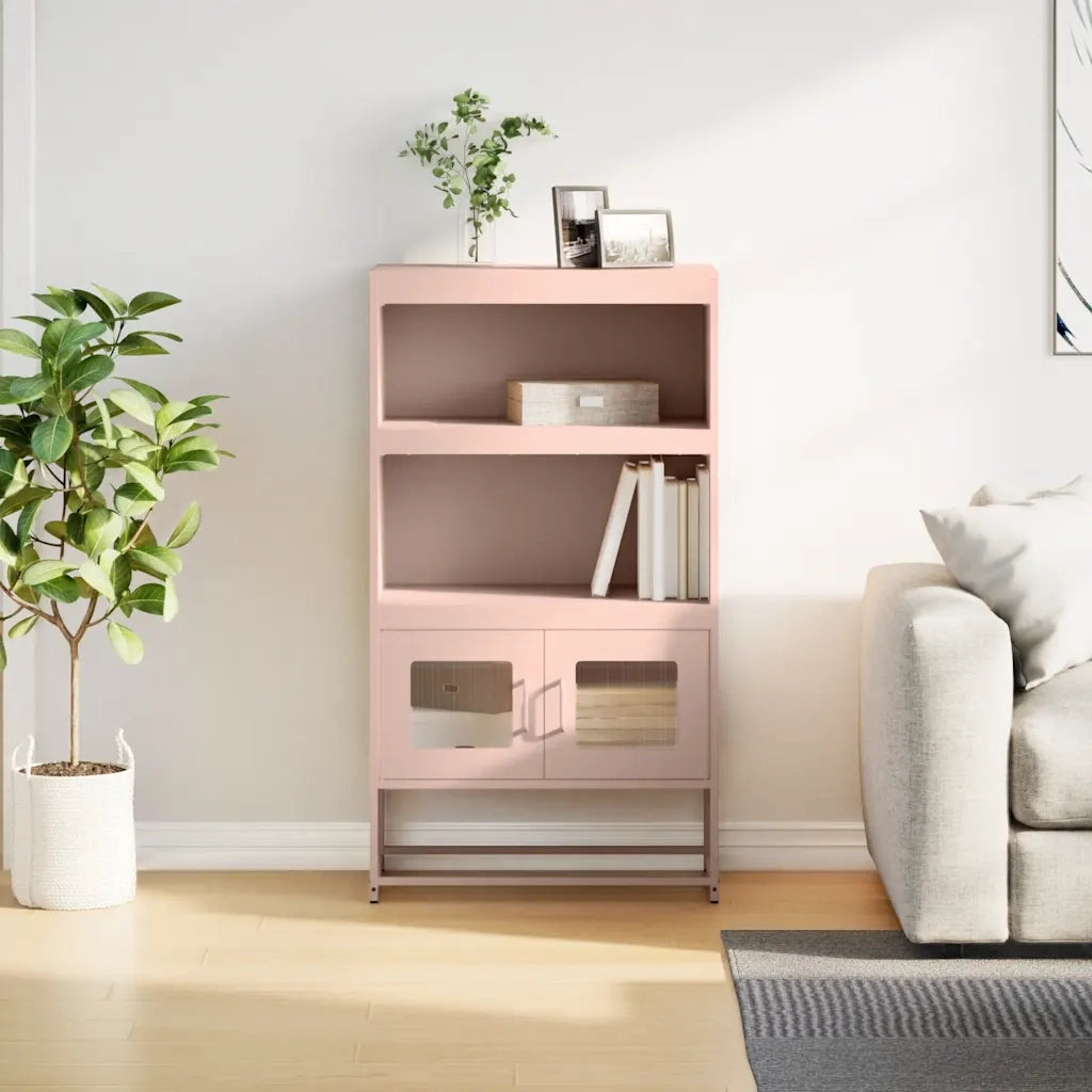 Credenza Rosa 68x39x123 cm in Acciaio