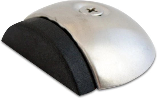 Stoppero in acciaio inossidabile - stoppero di pavimento piano con gomma - per viti - inclusi materiali di fissaggio - 56cm-17cm
