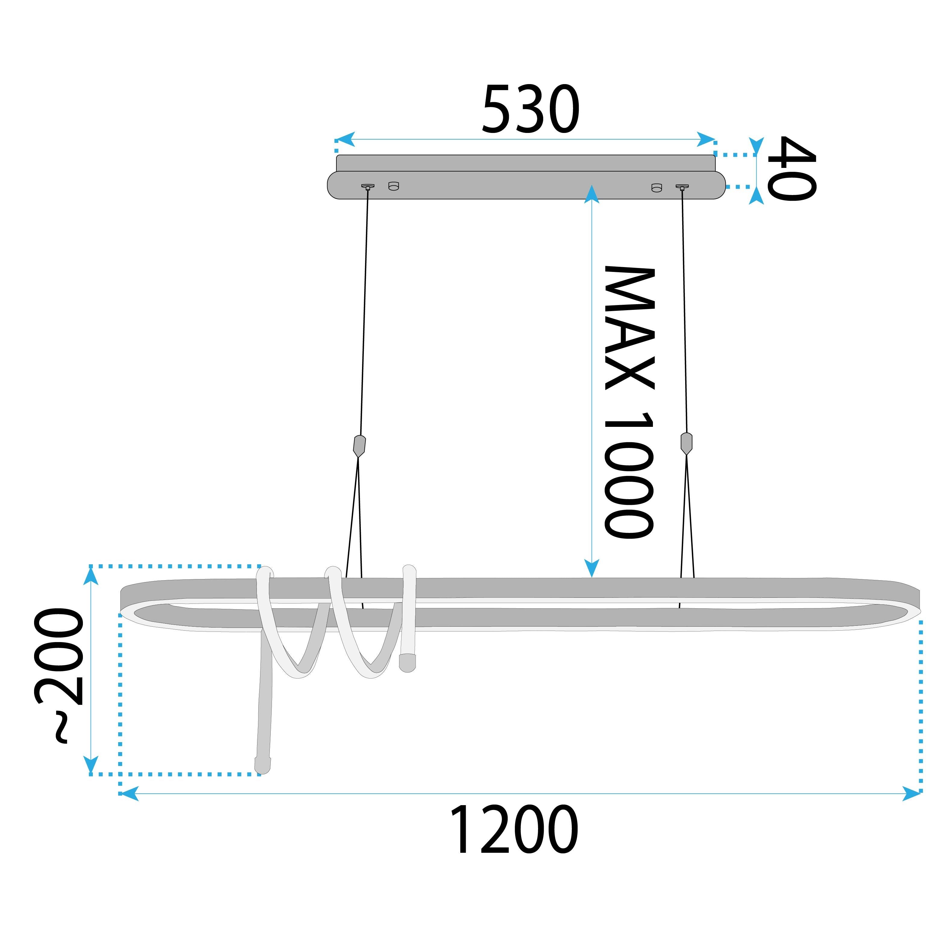 Lampada Led Lhj040-cp 120 Cm Black