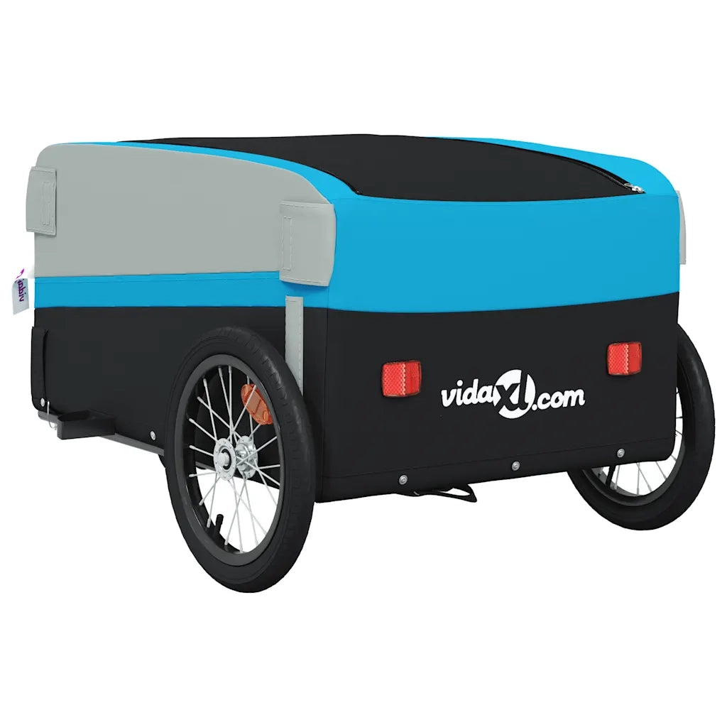 Rimorchio da Bici Nero e Blu 45 kg in Ferro CFW9588767
