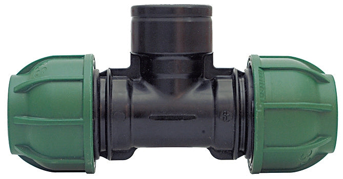 RACCORDO A COMPRESSIONE PN10 TEE 90  ° FEMMINA  mis. 32x1x32 10.00 pz