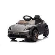 Macchina Elettrica per Bambini Porsche Taycan Turbo S 12V con Telecomando Bluetooth Luci LED e Tappetini Nero