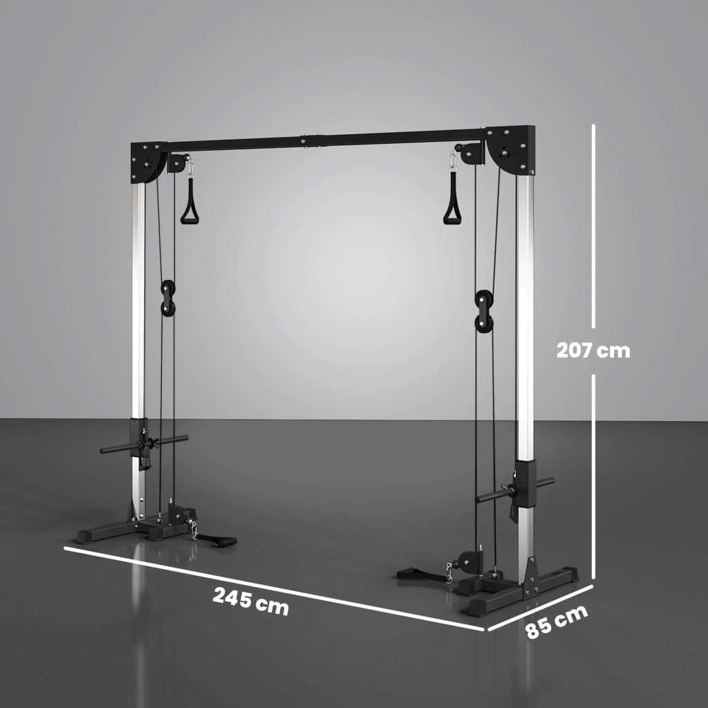 Attrezzatura Palestra Doppia Puleggia Crossover ¨C zephmum ¨C 245x85x207 cm