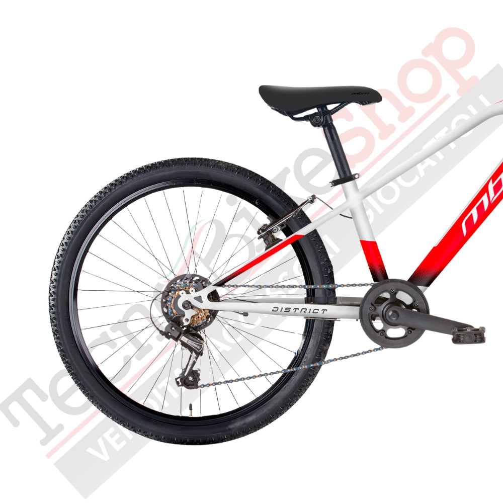 Bicicletta Uomo MTB MBM District 26" con Cambio 18 Velocità-Bianco