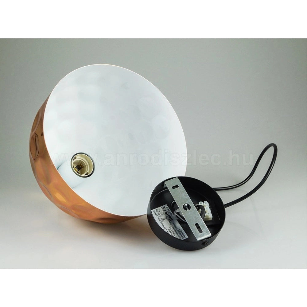 Trade Shop - Lampadario Pendente Lampada A Sospensione In Metallo Cono Oro Rosa Rame Vt-8230 -