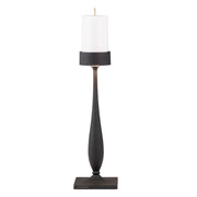 Perpetua Lampada da tavolo barocca senza fili in alluminio pressofuso, finitura nera, modulo LED con batteria sostituibile e dimmer touch integrato
