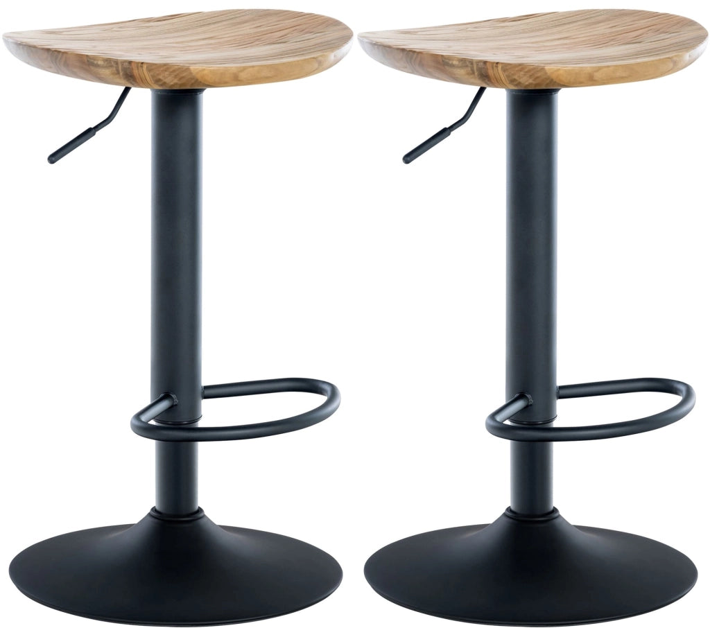 Set di 2 sgabelli da bar Skelde natura