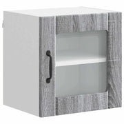 Pensile da cucina | Mobile in vetro da parete LUCCA Grigio Sonoma 40 x 31 x 40 cm