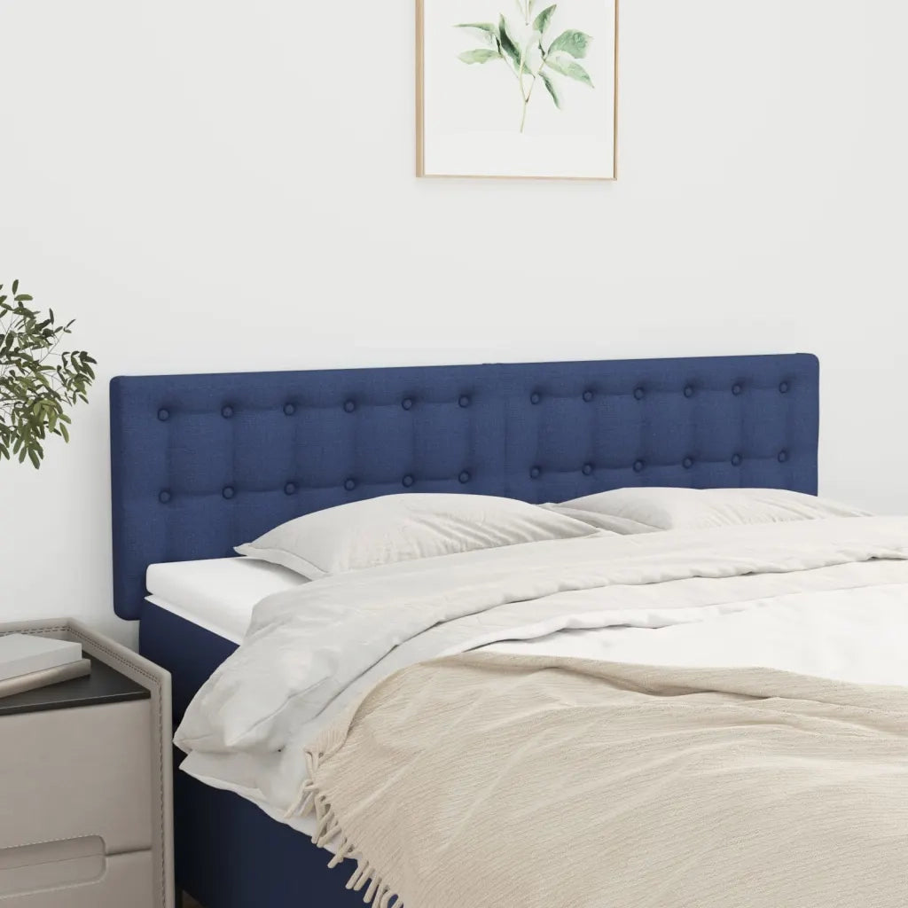 Testiera | Testata Blu 144x5x78/88 cm in Tessuto