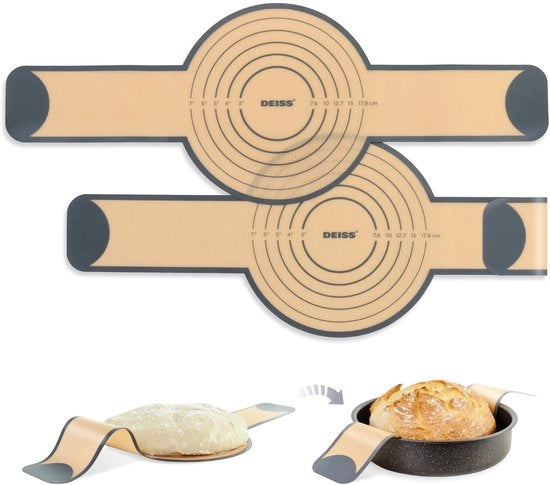 Set di 2 Mattoncini in Silicone per Dutch Oven – Resistente al Calore, Antiscivolo & Riciclabile, Mattoncino in Silicone per Pane Lievitato, Duraturo & Facile da Pulire