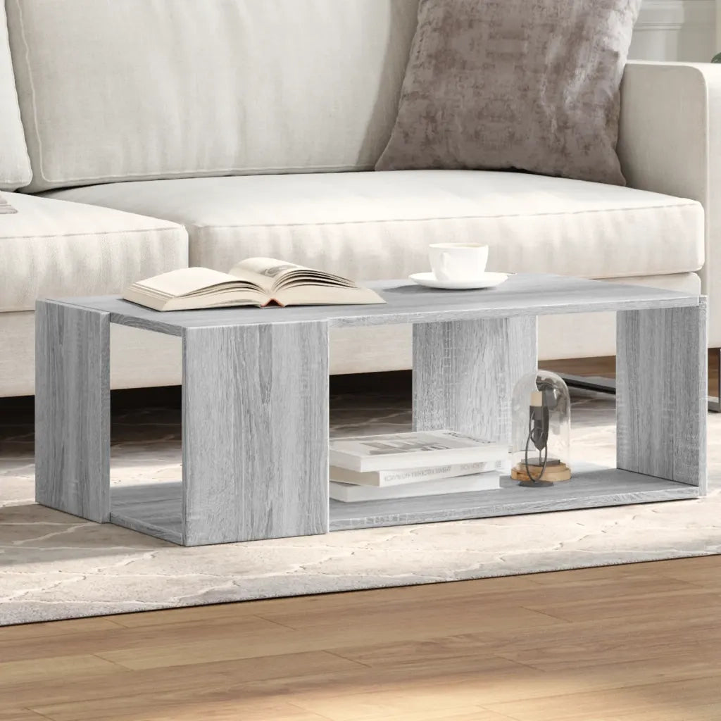 Tavolino Salotto Grigio Sonoma 89,5x48x30 cm Legno Multistrato 848155