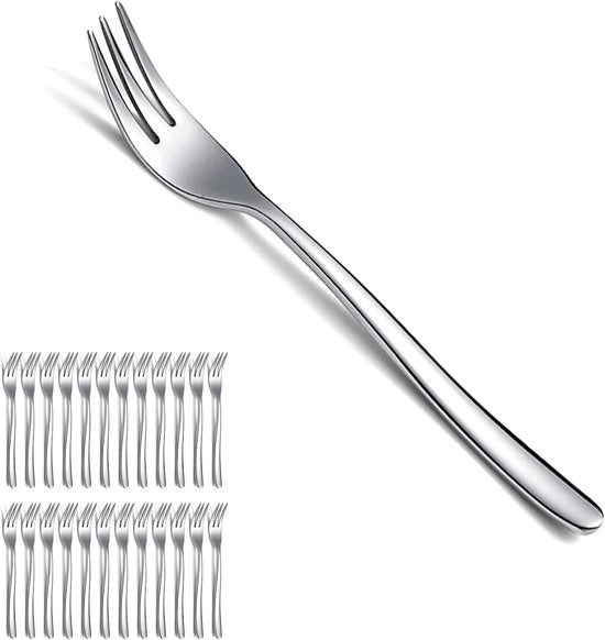 Vorrei in acciaio inossidabile per dessert - Resistente alla lavastoviglie - 24 pezzi - 15,6 cm
