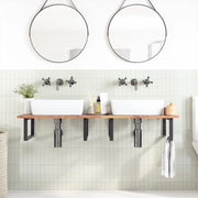 vidaXL Piano da Bagno Non Trattato 140x50x2cm Legno Massello di Acacia