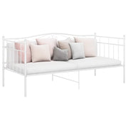 Telaio Divano Letto-Struttura Sofa Letto Bianco in Metallo 90x200 cm 972348
