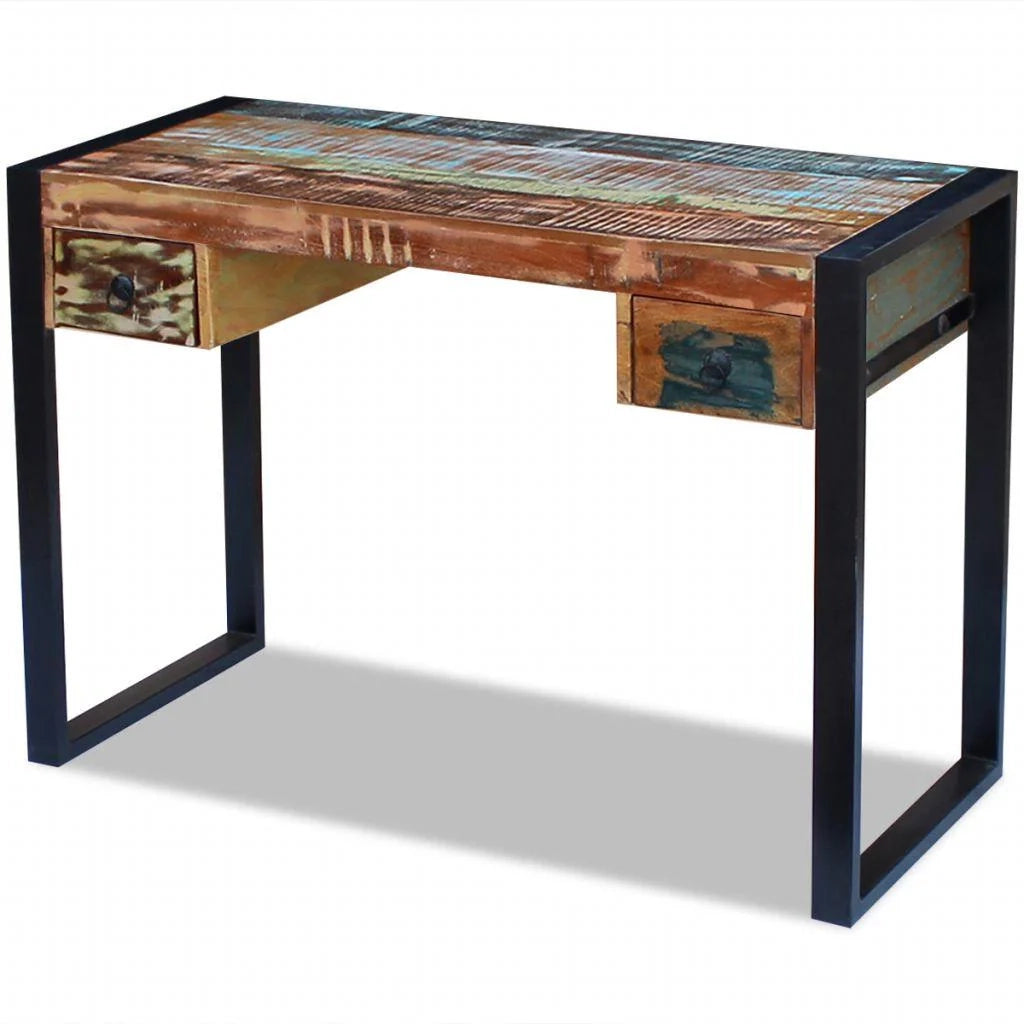 Scrivania tavolo mobile da lavoro per computer legno massello di recupero 0502082