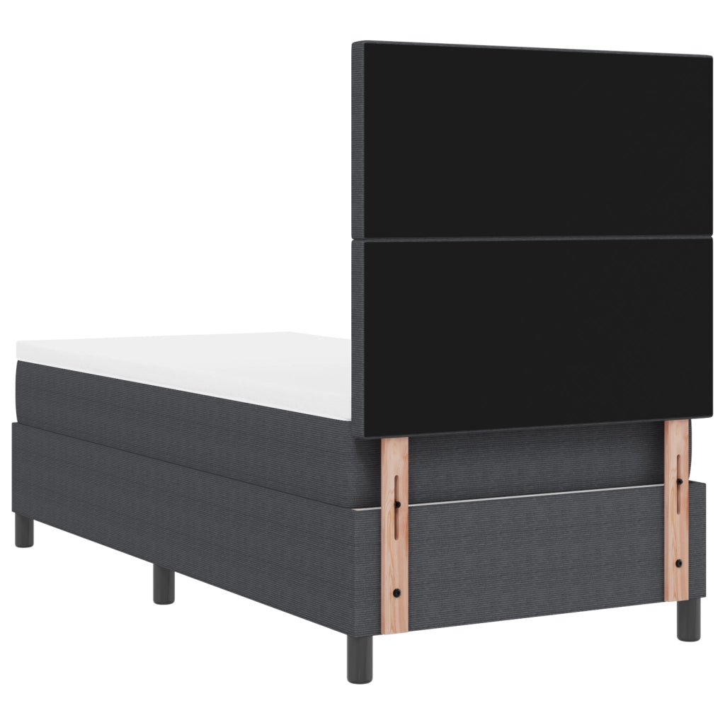 Letto a Molle con Materasso&LED Grigio Scuro 90x200 cm Tessuto di Velluto