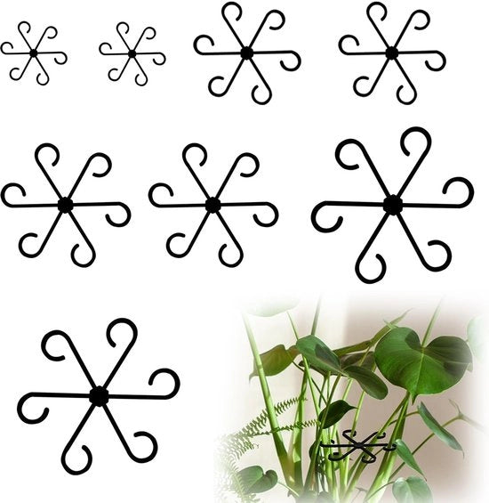 Set di 8 Supporti per Piante per Camere - Sostegno per Piante di Cima e Monstera
