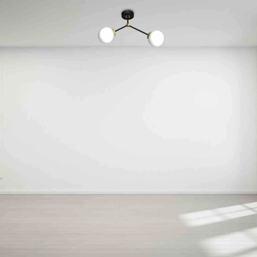 Plafoniera Milagro Joy Gold 2xE14 nero/oro in metallo