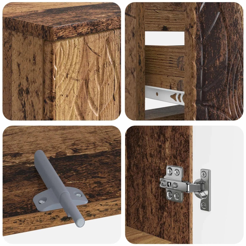 Set di armadietti da bagno in 3 pezzi DELFT Legno antico 3417790