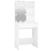 Toletta dal design contemporaneo con illuminazione a LED 60 x 40 x 140 cm bianco 02_0006244