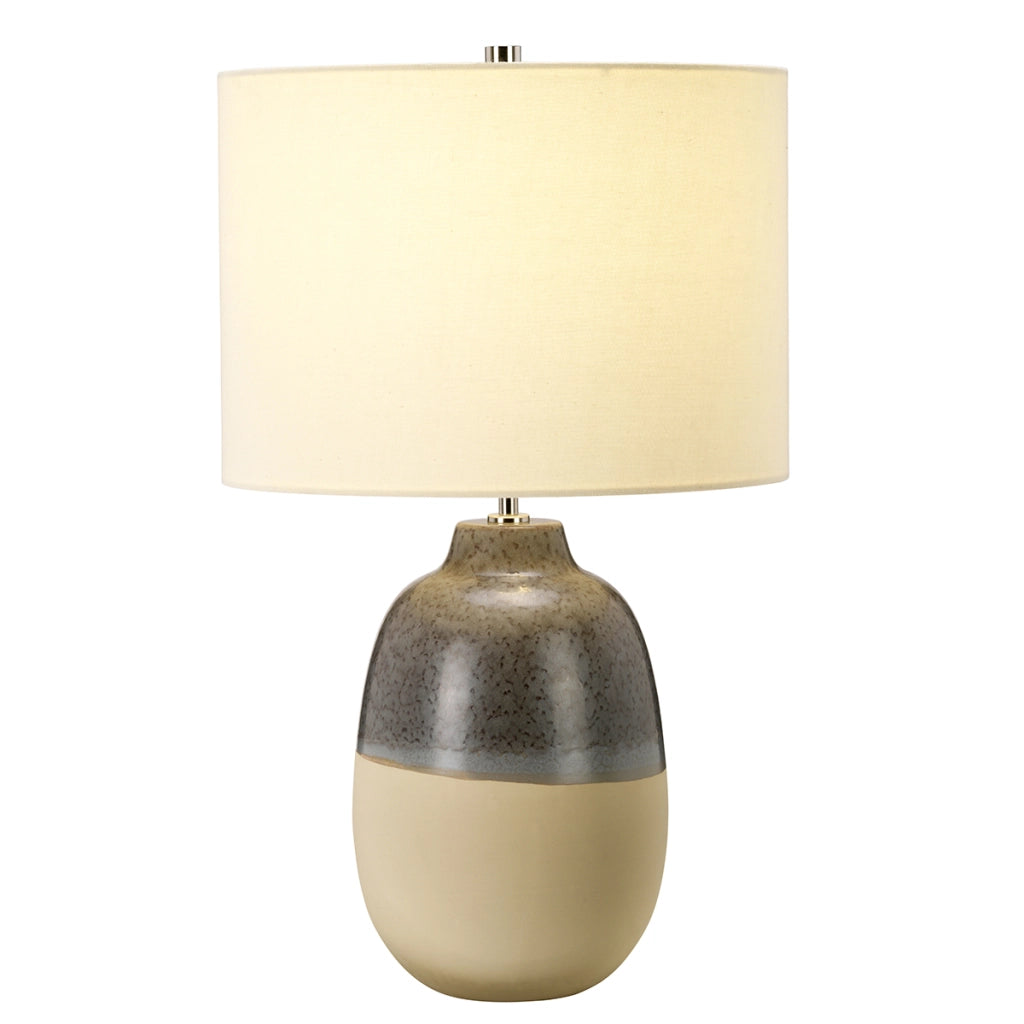 Lampada da tavolo ceramica grigio/marrone Grange Park E27 Elstead