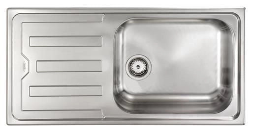 CM Cristal 100 x 50 1V Lavello montato su piano Rettangolare Acciaio inossidabile