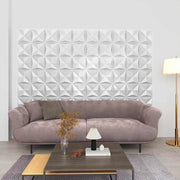 Pannelli da parete 24 pcs Bianco Origami 50 x 50 cm Schiuma XPS
