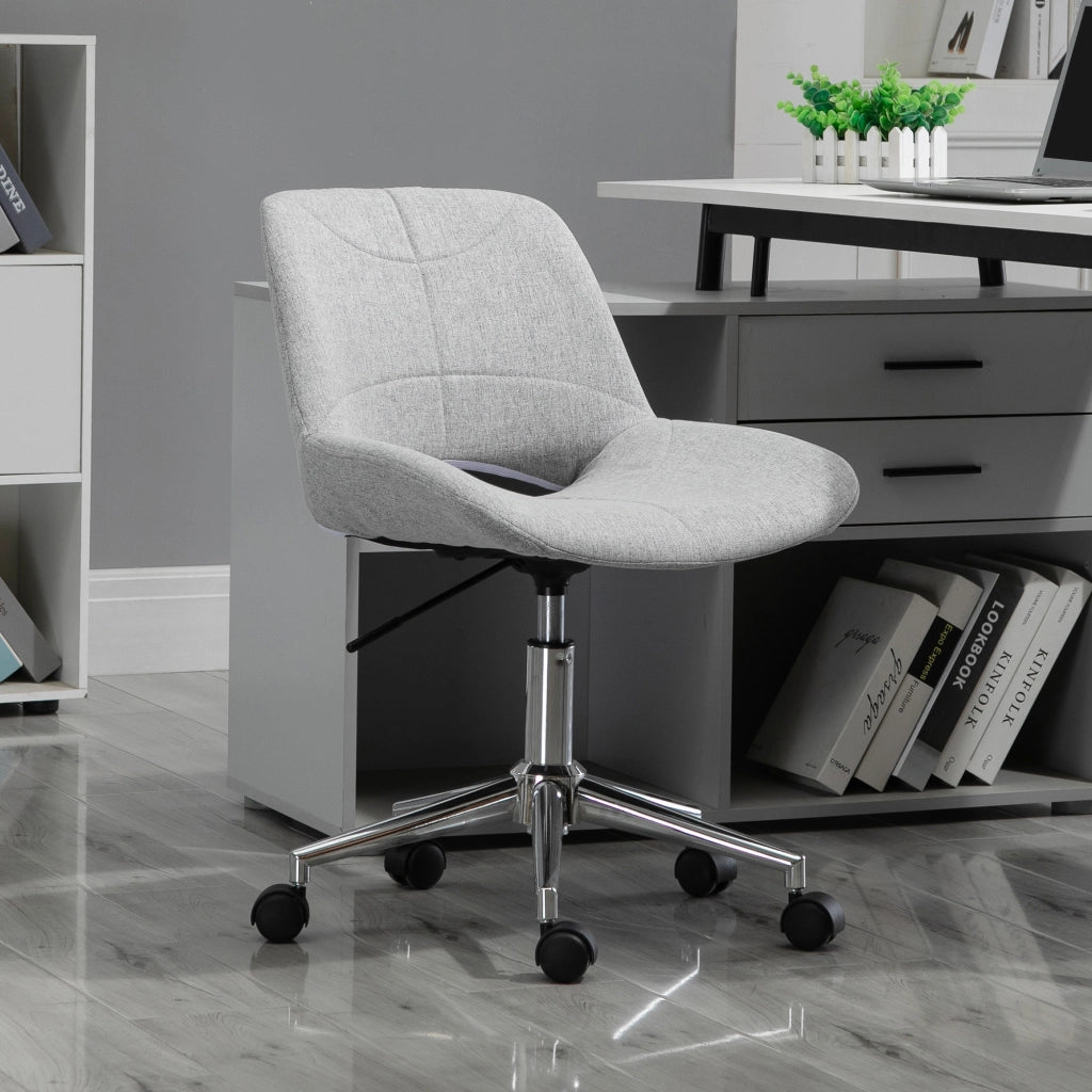 Sedia da Ufficio Girevole ¨C Zephmum ¨C Grigio Chiaro Metallico 49x56.5x73-82.5 cm