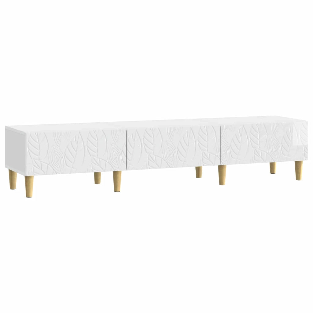 Mobile TV 147 x 34,5 x 30 cm Bianco Lucido Legno ingegnerizzato