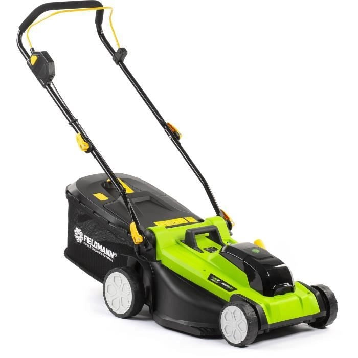 Rasaerba a batteria - FIELDMANN - 20V - Lunghezza di taglio 43 cm - Altezza massima 75 mm - Batteria e caricabatteria non inclusi