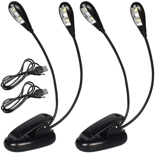 Lampada da Musica a Doppia Testa con LED e Cavo USB per Pianoforte e Scrivania